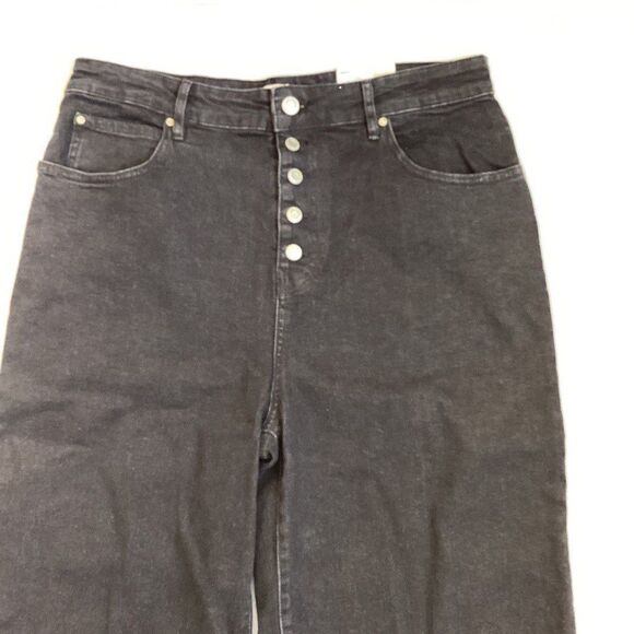 SO High Rise Wide Leg Jeans 32” Inseam Size 15 Black NWT - Picture 3 of 6